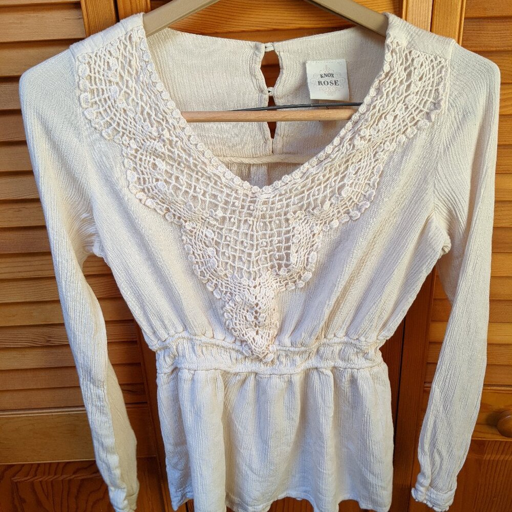 Knox Rose Peplum Boho Blouse